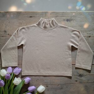 Wilfred Free Merino Wool Blend Diane Mockneck Knit Top In Birch White Aritzia